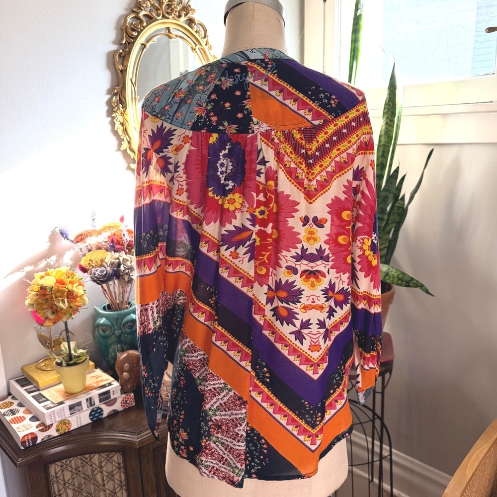 Desigual‎ NWT Patchwork Embroidered Long Sleeve B… - image 5